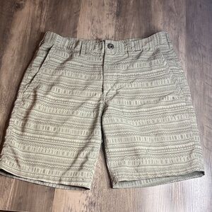 Hurley Olive Green Aztec Patterned Board Shorts